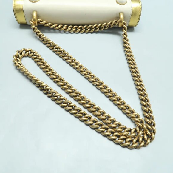 100% Authentic GUCCI Peony Black Pearly Leather Shoulder Bag 615-121424 - Picture 7 of 12